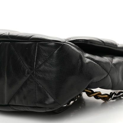 Chanel Goatskin Quilted Large Chanel 19 Flap Black 10 of 11