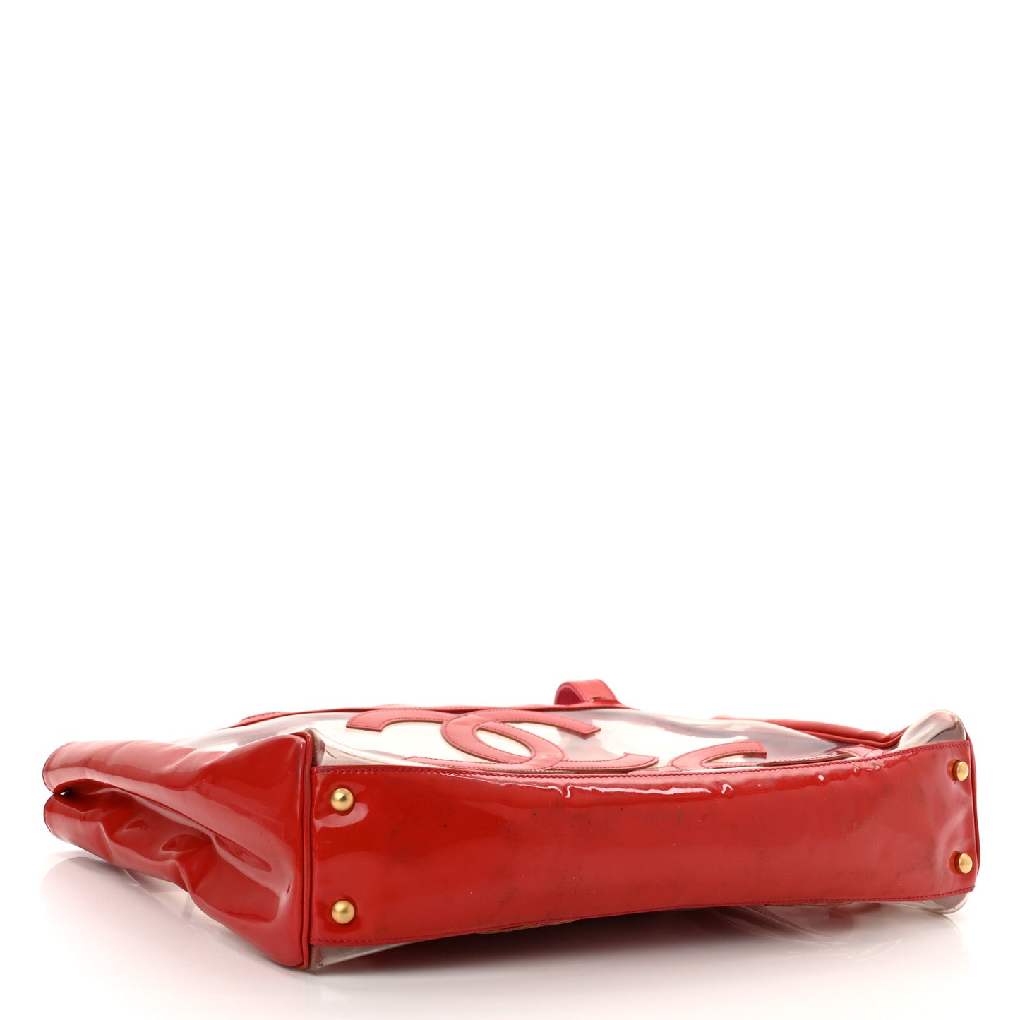 Vinyl Patent CC Logo Beach Tote Red