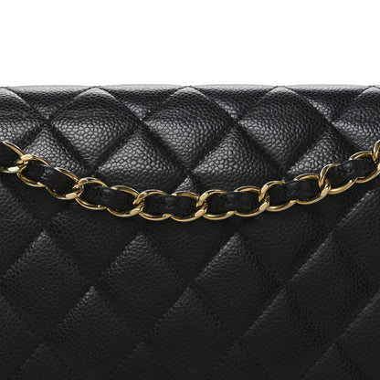 Chanel Caviar Quilted Jumbo Double Flap Black 8 of 13