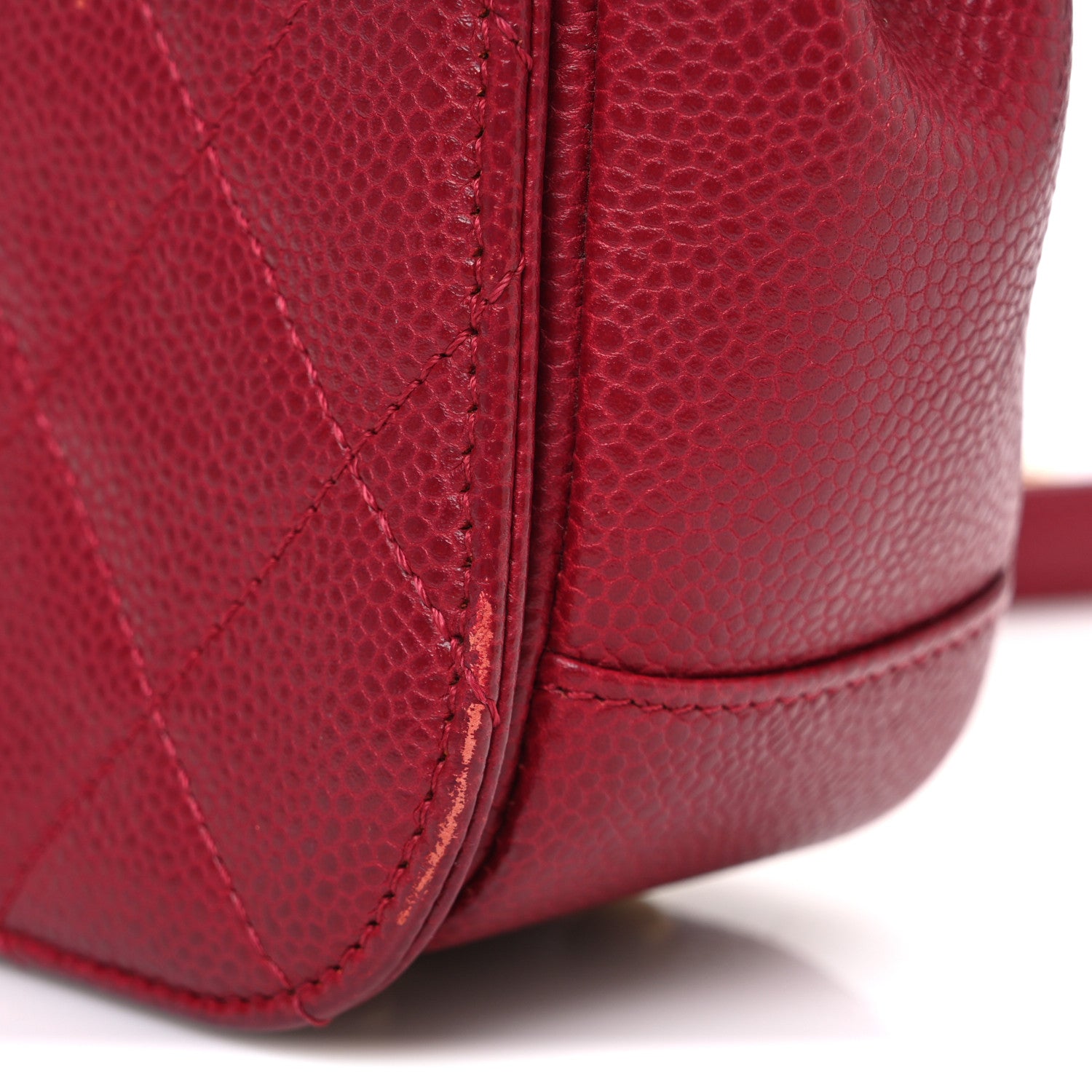 Chanel Caviar Mini Carry Around Flap Bag Red 11 of 11