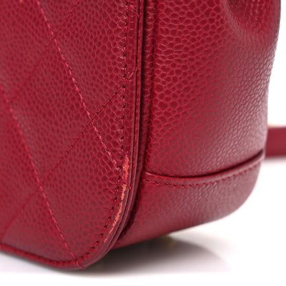 Chanel Caviar Mini Carry Around Flap Bag Red 11 of 11