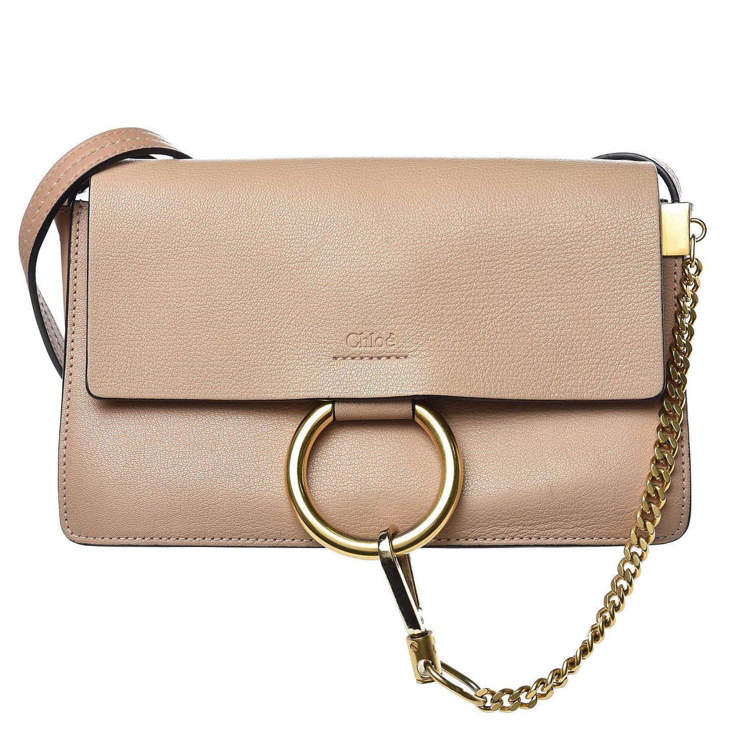 Goatskin Small Faye Shoulder Bag Tan