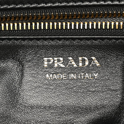 Prada Vitello Daino Large Top Handle Bag Black 7 of 11