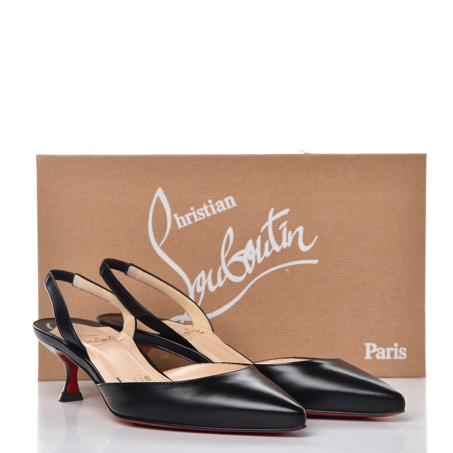 Christian Louboutin Kid Sharka 45 Slingback Pumps 35.5 Black 11 of 11