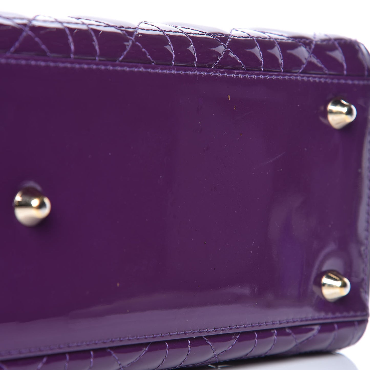 Patent Cannage Large Lady Dior Violet Purple