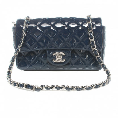 Chanel Patent Quilted Mini Flap Navy Blue 1 of 6
