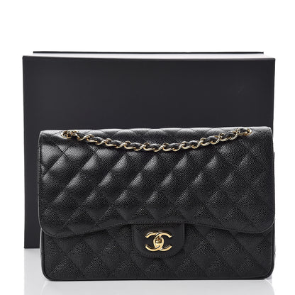 Chanel Caviar Quilted Jumbo Double Flap Black 11 of 11