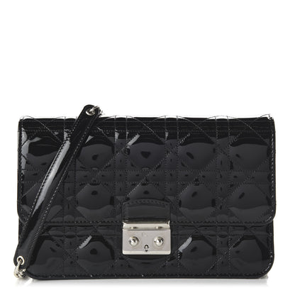 Christian Dior Patent Cannage Miss Dior Promenade Pouch Black 1 of 9