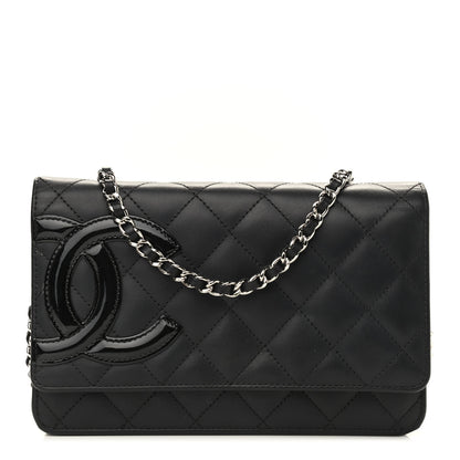Chanel Calfskin Quilted Cambon Wallet On Chain WOC Black 1 of 10