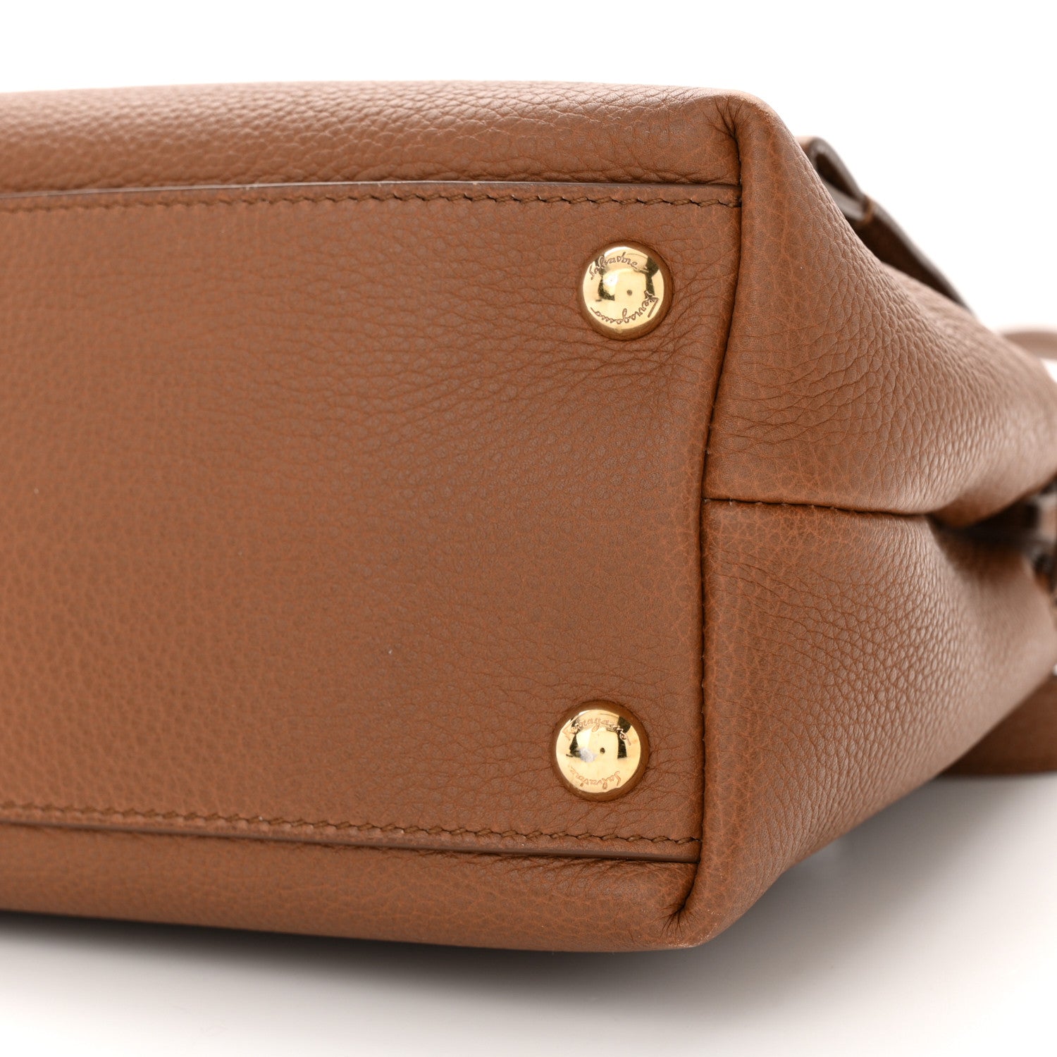 Salvatore Ferragamo Grained Calfskin Ginger Crossbody Brown 10 of 14