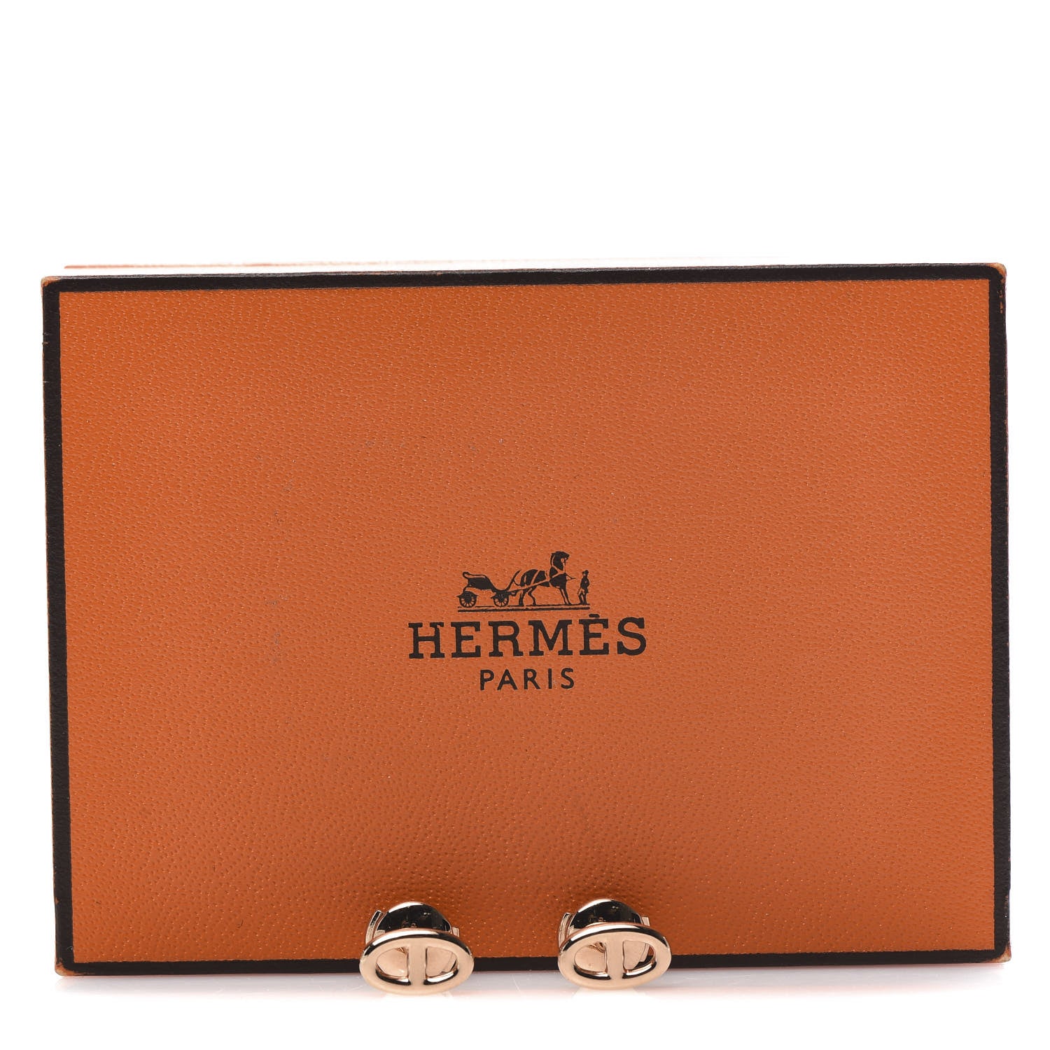Hermes 18K Rose Gold TPM Farandole Stud Earrings 6 of 6