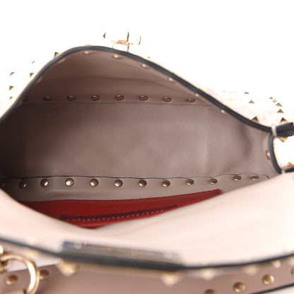 Valentino Garavani Nappa Small Rockstud Spike Shoulder Bag Poudre 4 of 7