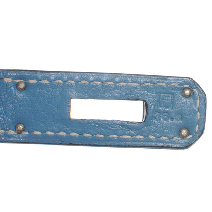 Hermes Taurillon Clemence Birkin 40 Blue Jean 6 of 10