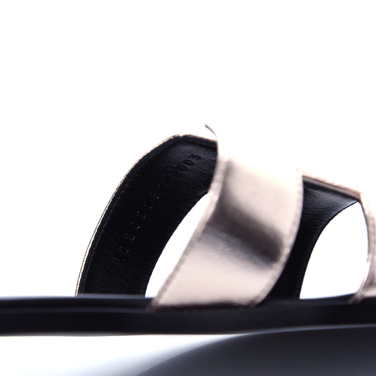 Metallic Nappa Oran Sandals 37 Rose Dore