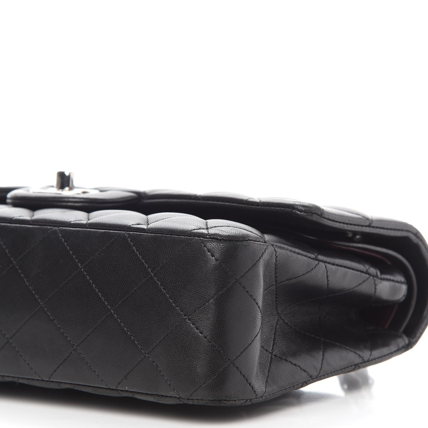 Chanel Lambskin Quilted Medium Double Flap Black 9 of 14