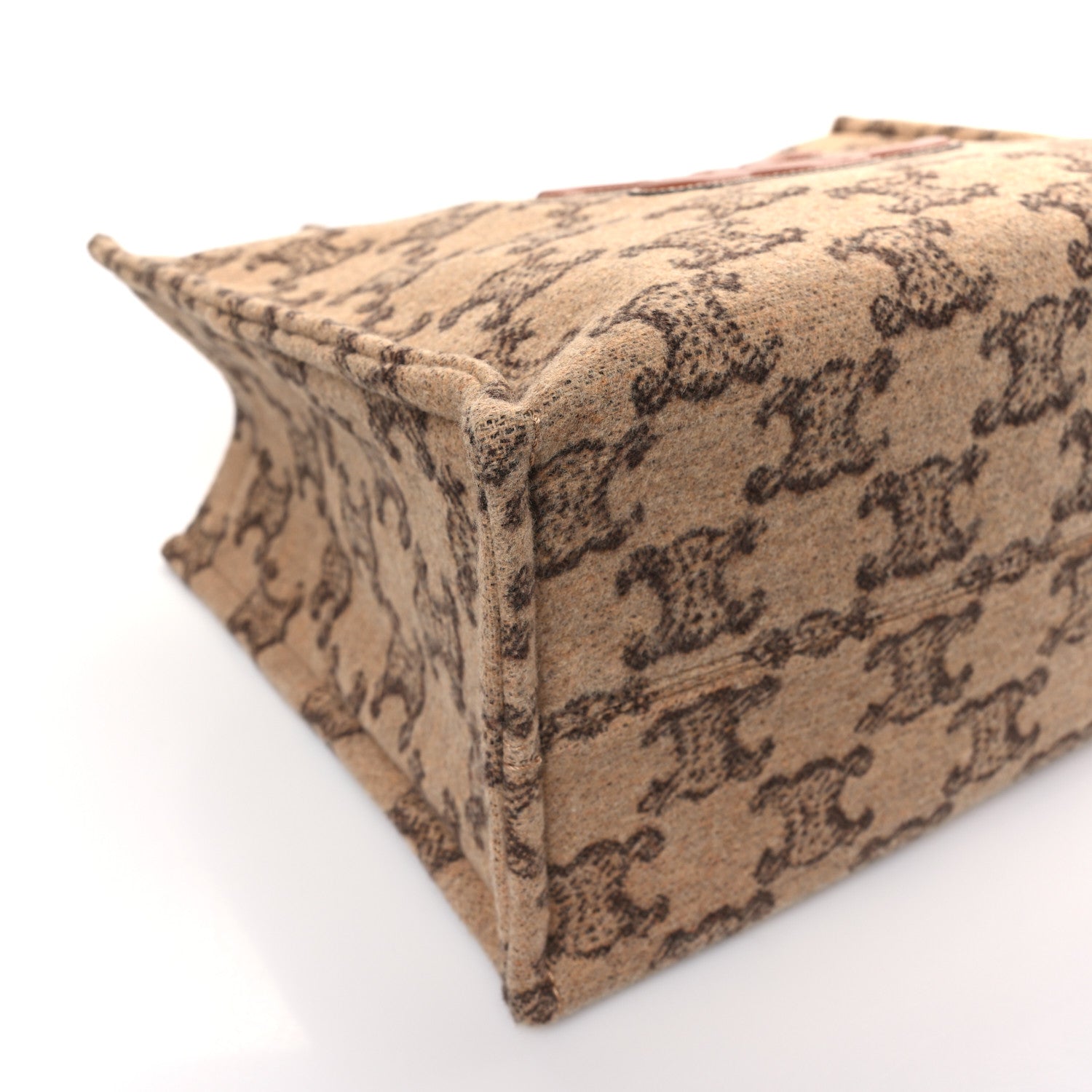 Celine Canvas Calfskin Triomphe Large Cabas Thais Camel 7 of 8