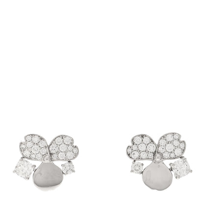 Tiffany Platinum Diamond Paper Flowers Cluster Earrings 1 of 5
