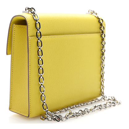 Hermes Chevre Mysore Mini Verrou Chaine Bag Lime 2 of 9
