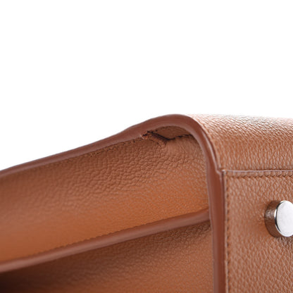 Saint Laurent Grained Calfskin Small Sac De Jour Saddle Brown 9 of 16