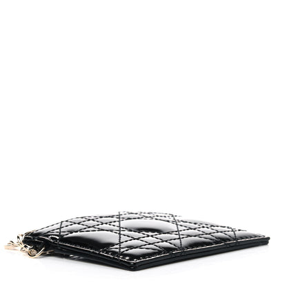 Christian Dior Patent Cannage Lady Dior Card Holder Black 3 of 4