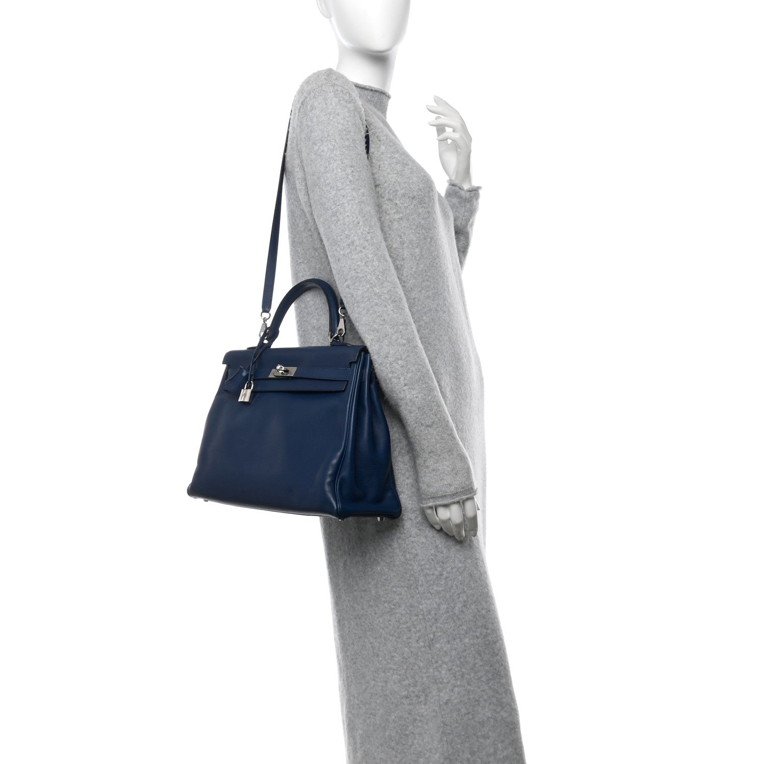 Hermes Swift Kelly 35 Bleu De Prusse 2 of 13