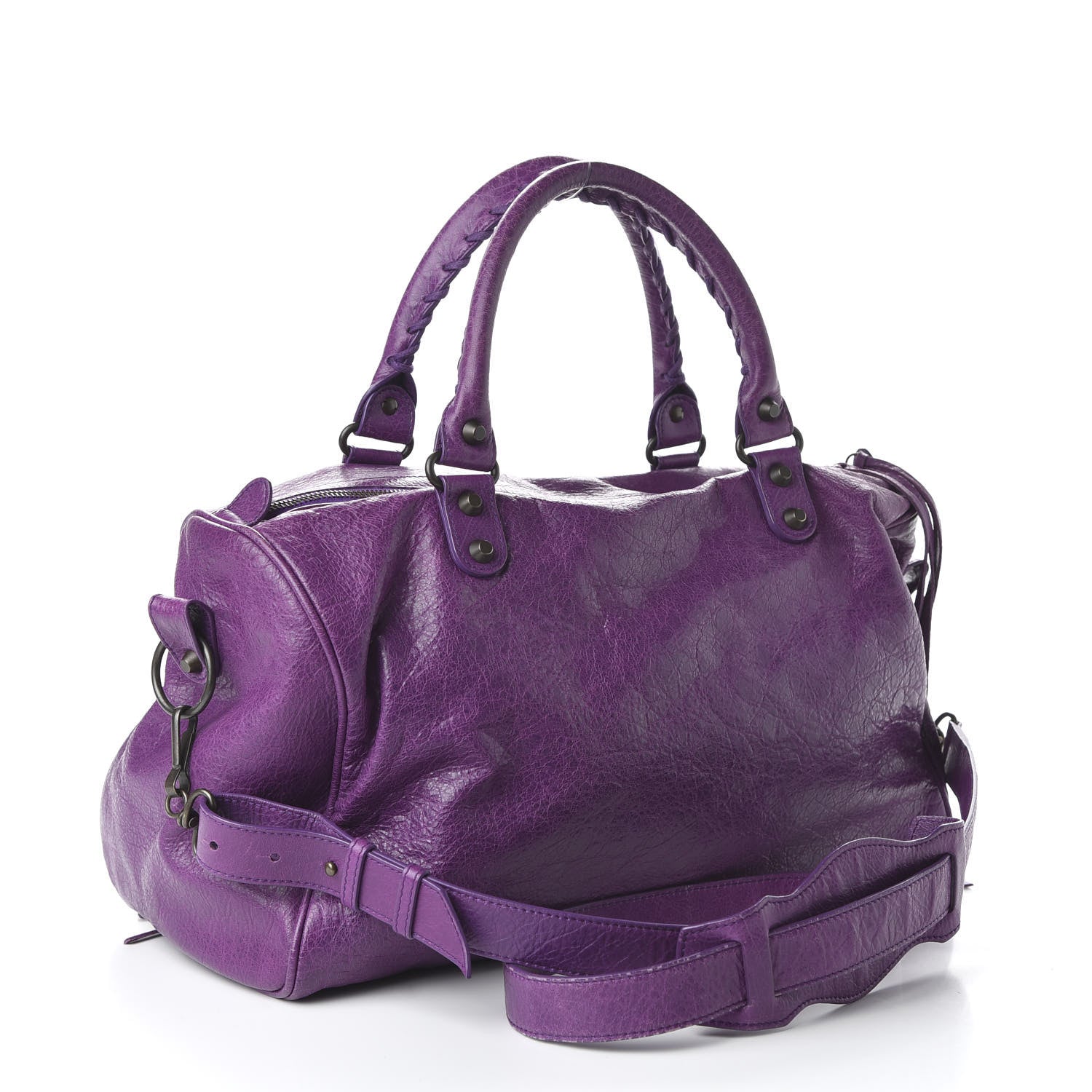 Balenciaga Agneau Classic Hardware Boston Ultraviolet 4 of 11