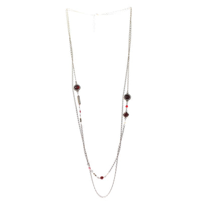 Chanel Pearl Resin Long Necklace Gold Red 3 of 6