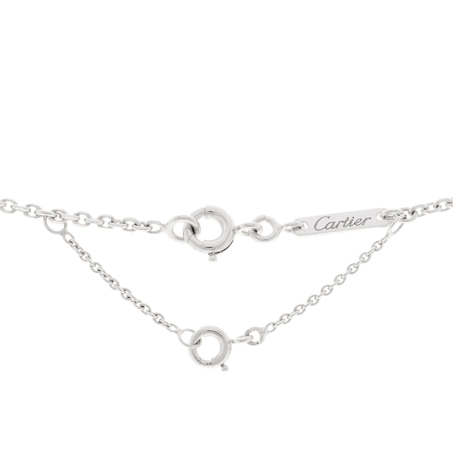 18K White Gold Medium Hearts and Symbols Necklace