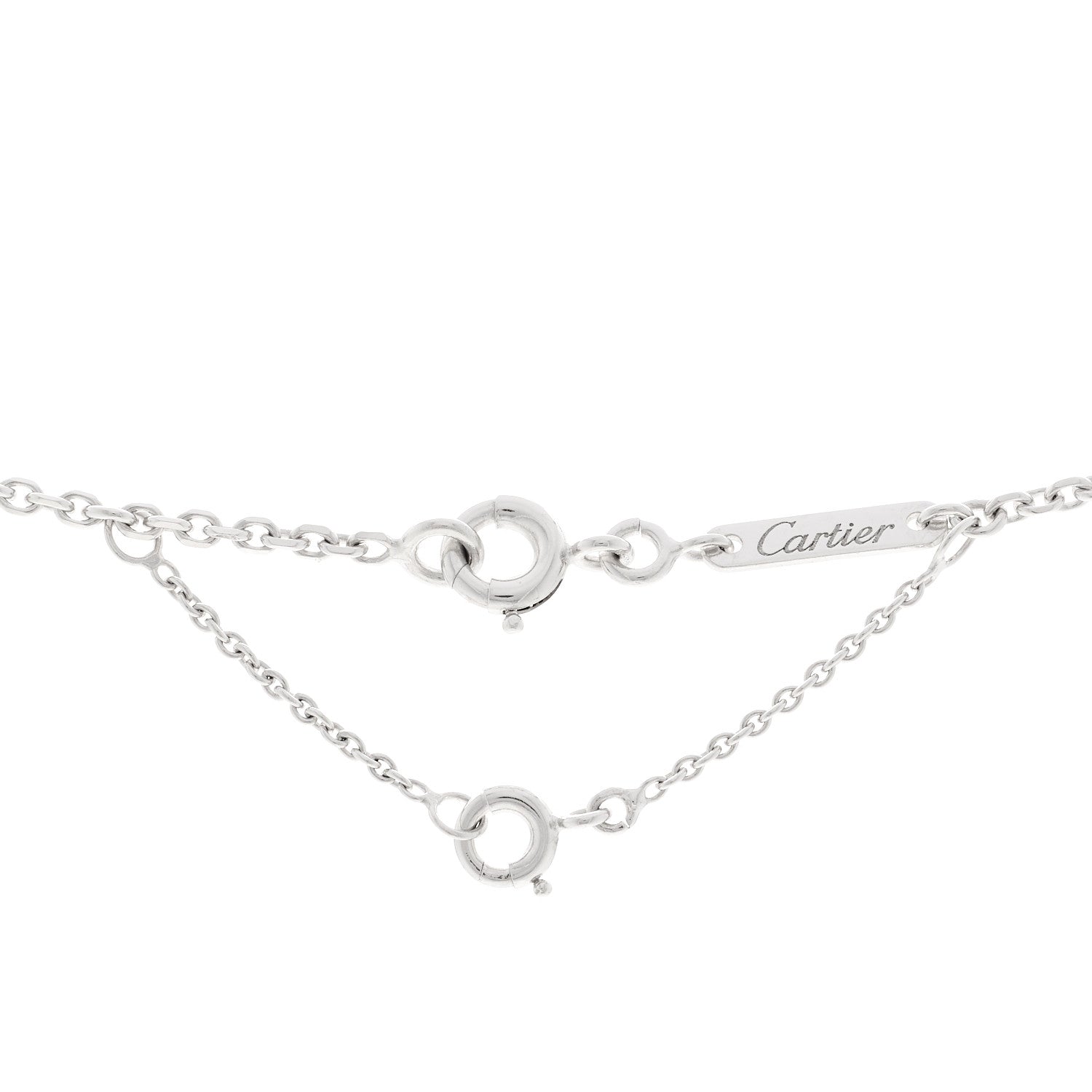 Cartier 18K White Gold Medium Hearts and Symbols Necklace 4 of 4