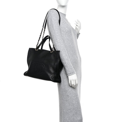 Chanel Calfskin CC Zipped Shopping Tote Black 2 of 9
