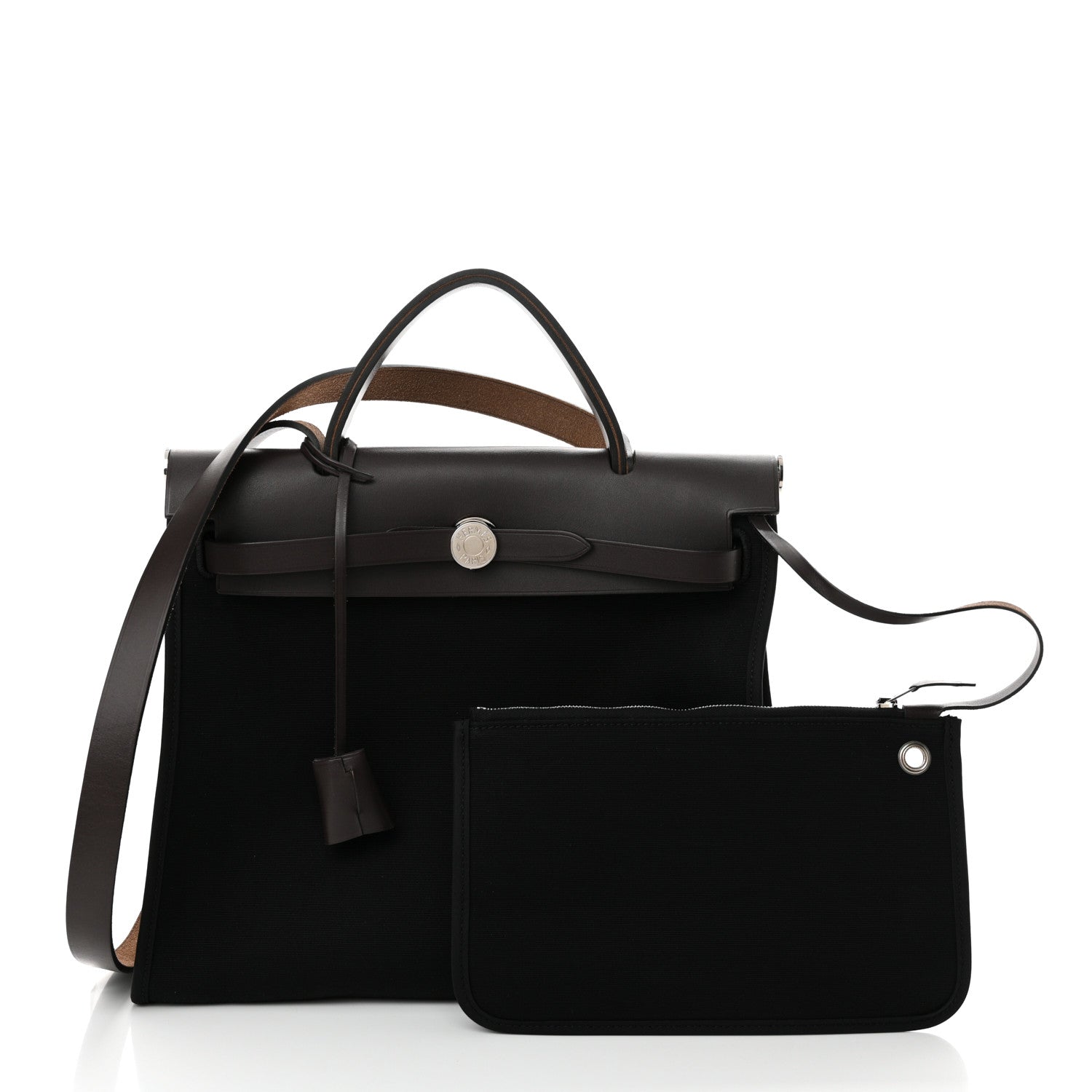 Hermes Toile Vache Hunter Herbag Zip 31 PM Ebene Black 3 of 11