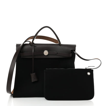 Hermes Toile Vache Hunter Herbag Zip 31 PM Ebene Black 3 of 11