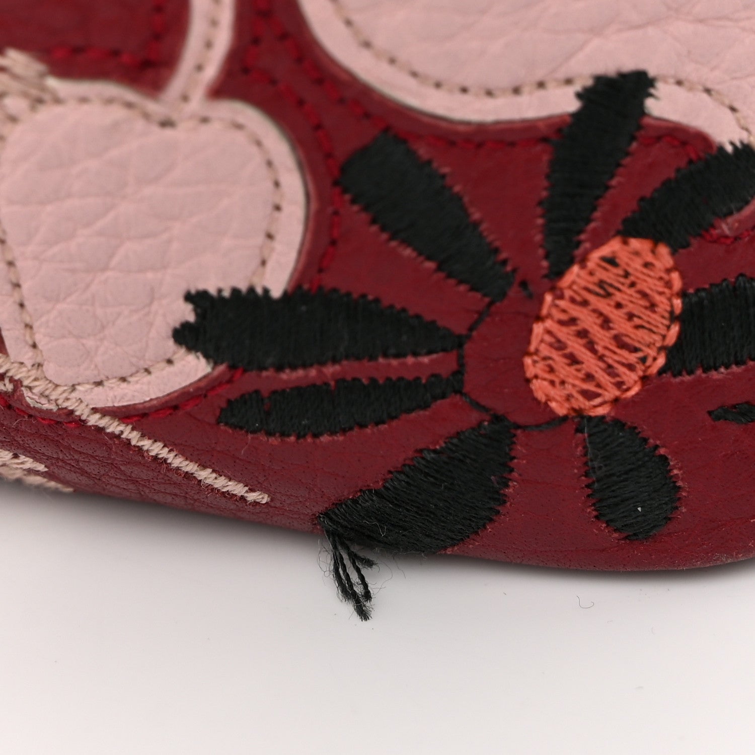 Valentino Garavani Alce Printed Calfskin Flower Embroidered Demilune Double Handle Satchel 12 of 13