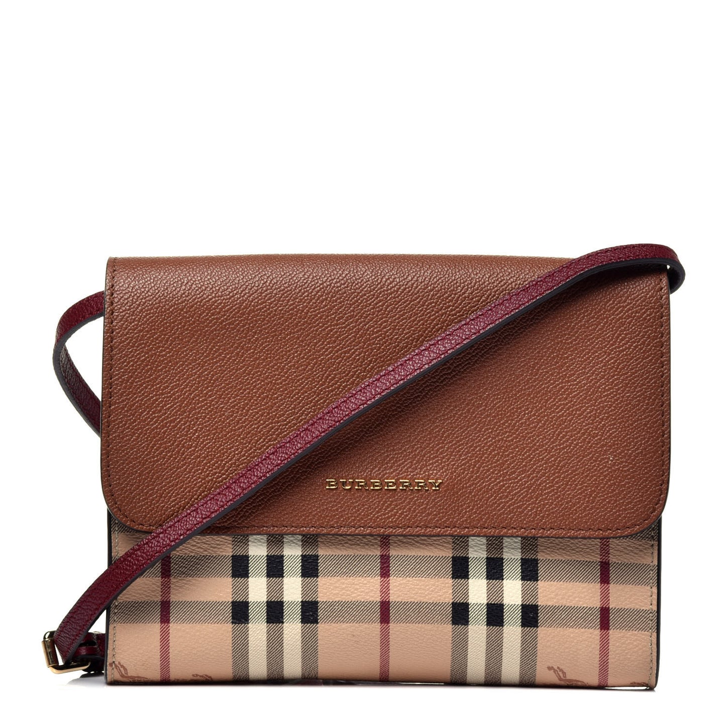 Haymarket Check Small Loxley Crossbody Bright Toffee