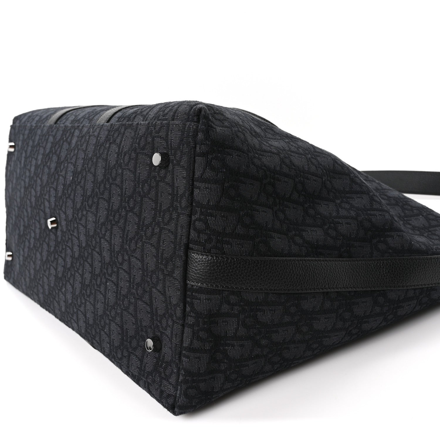 Christian Dior Maxi Oblique Jacquard Weekender 40 Black 10 of 10