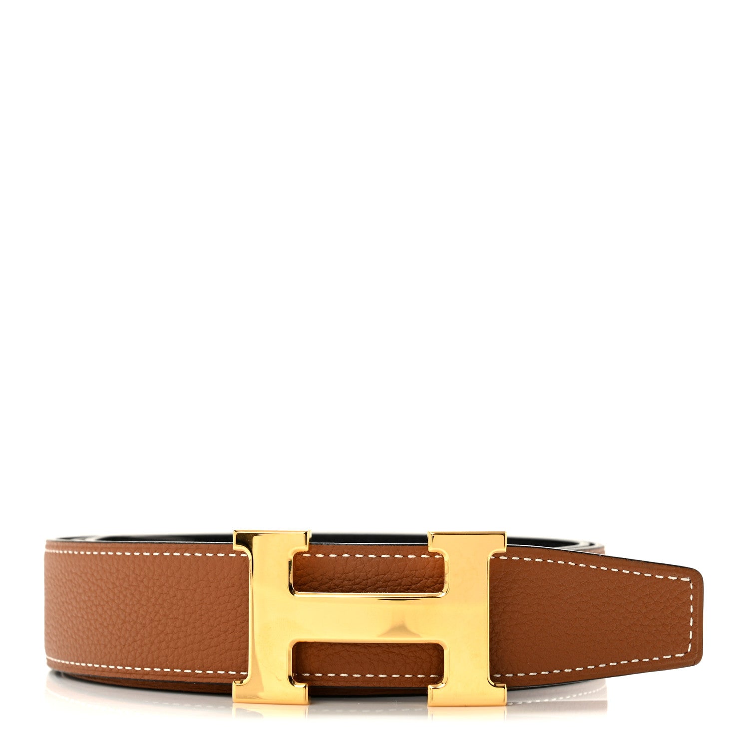 Hermes Box Togo 32mm H Belt 90 36 Black Gold 1 of 6