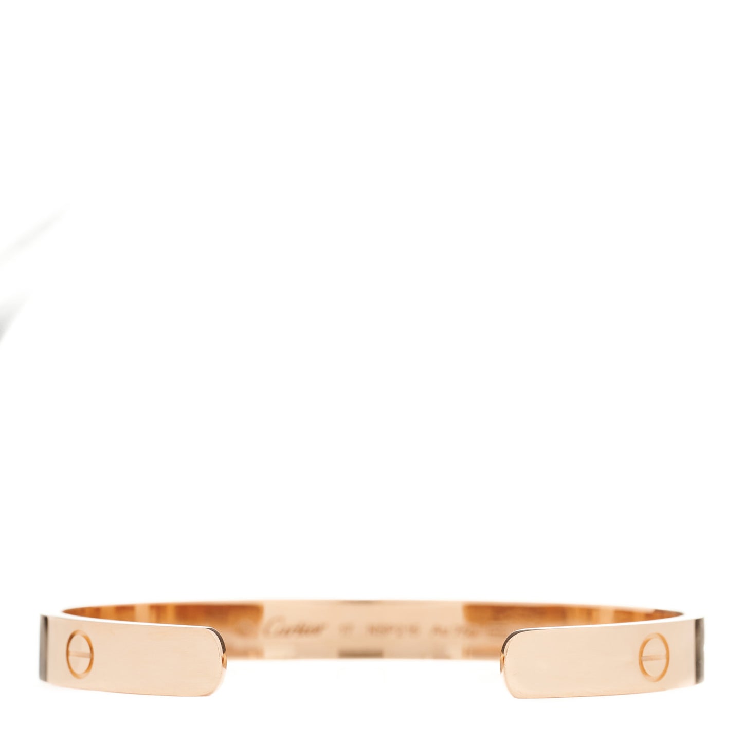 18K Pink Gold LOVE Cuff Bracelet 17