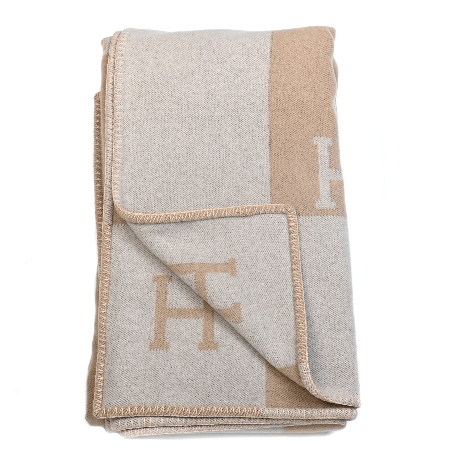 Hermes Wool Cashmere Avalon Blanket Coco Camomille 2 of 4