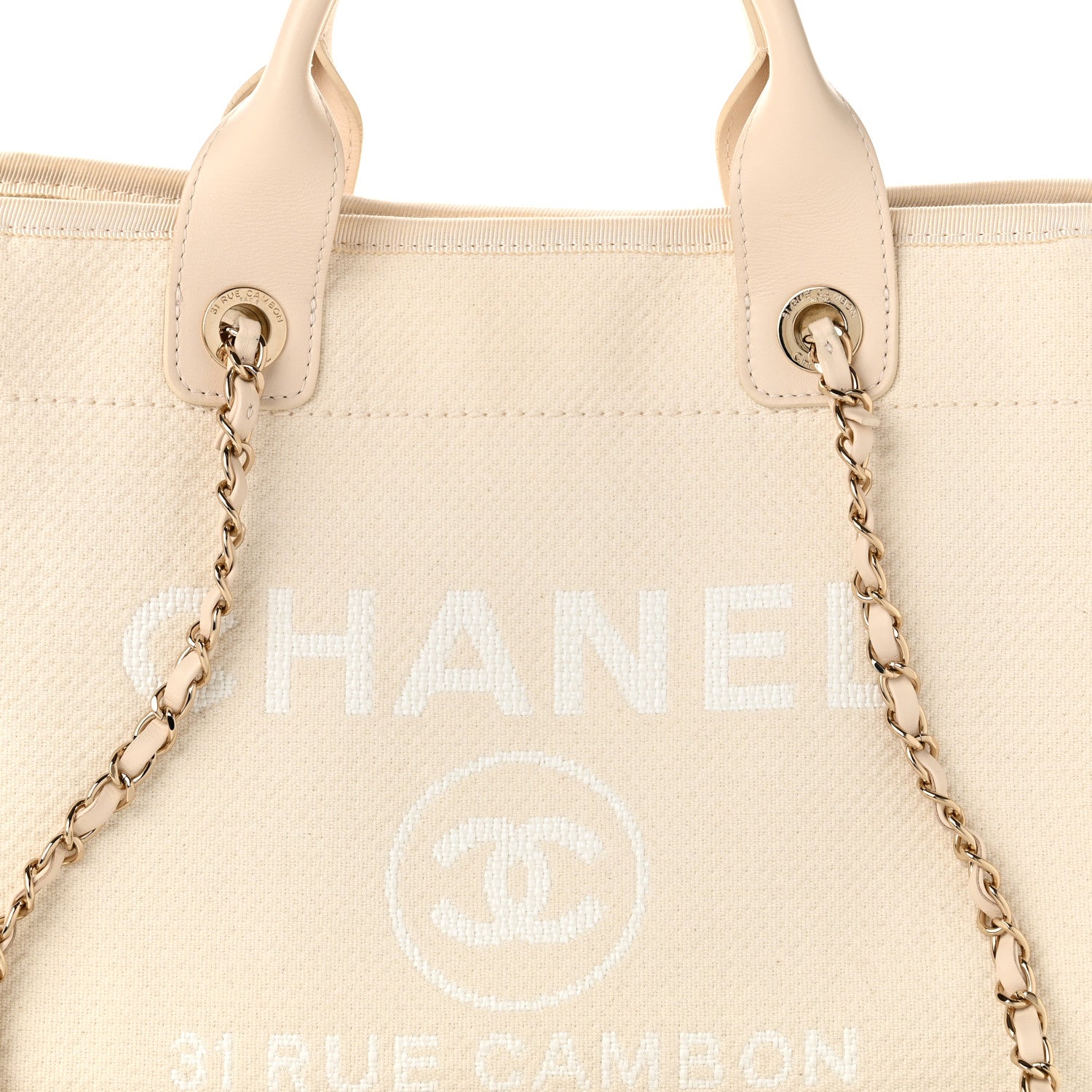 Chanel Mixed Fibers Small Deauville Tote White 8 of 12