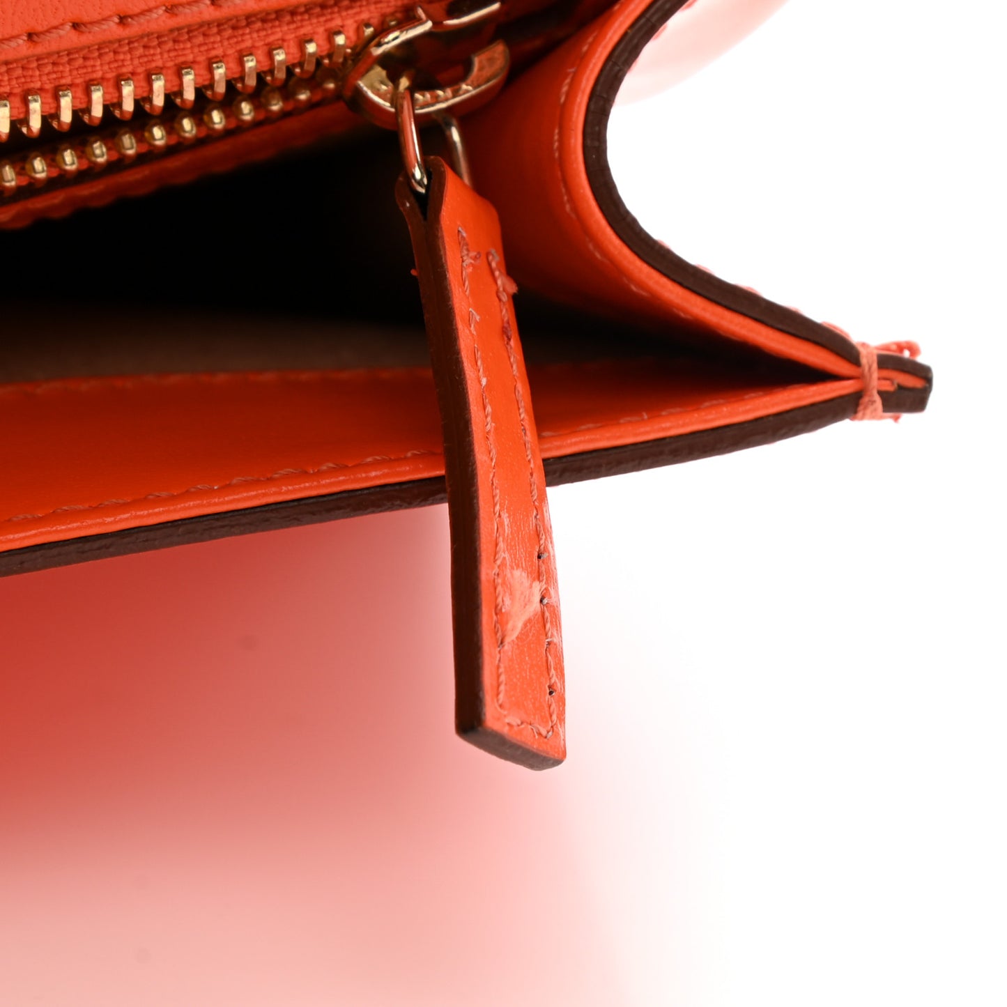 Calfskin Antigona Evening Clutch Orange
