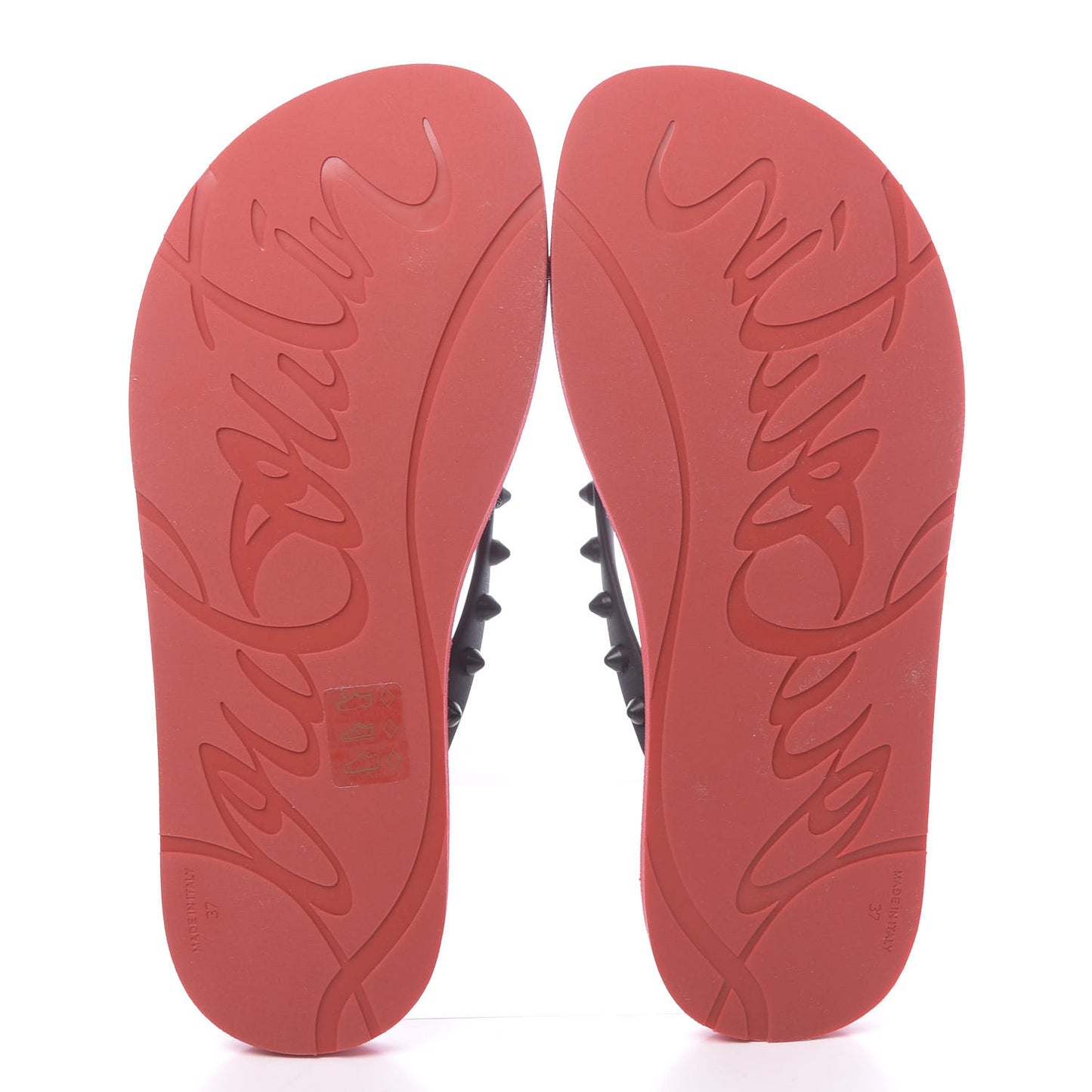 Rubber Spike Loubi Donna Flip Flop 37 Black