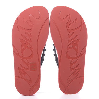 Christian Louboutin Rubber Spike Loubi Donna Flip Flop 37 Black 5 of 8
