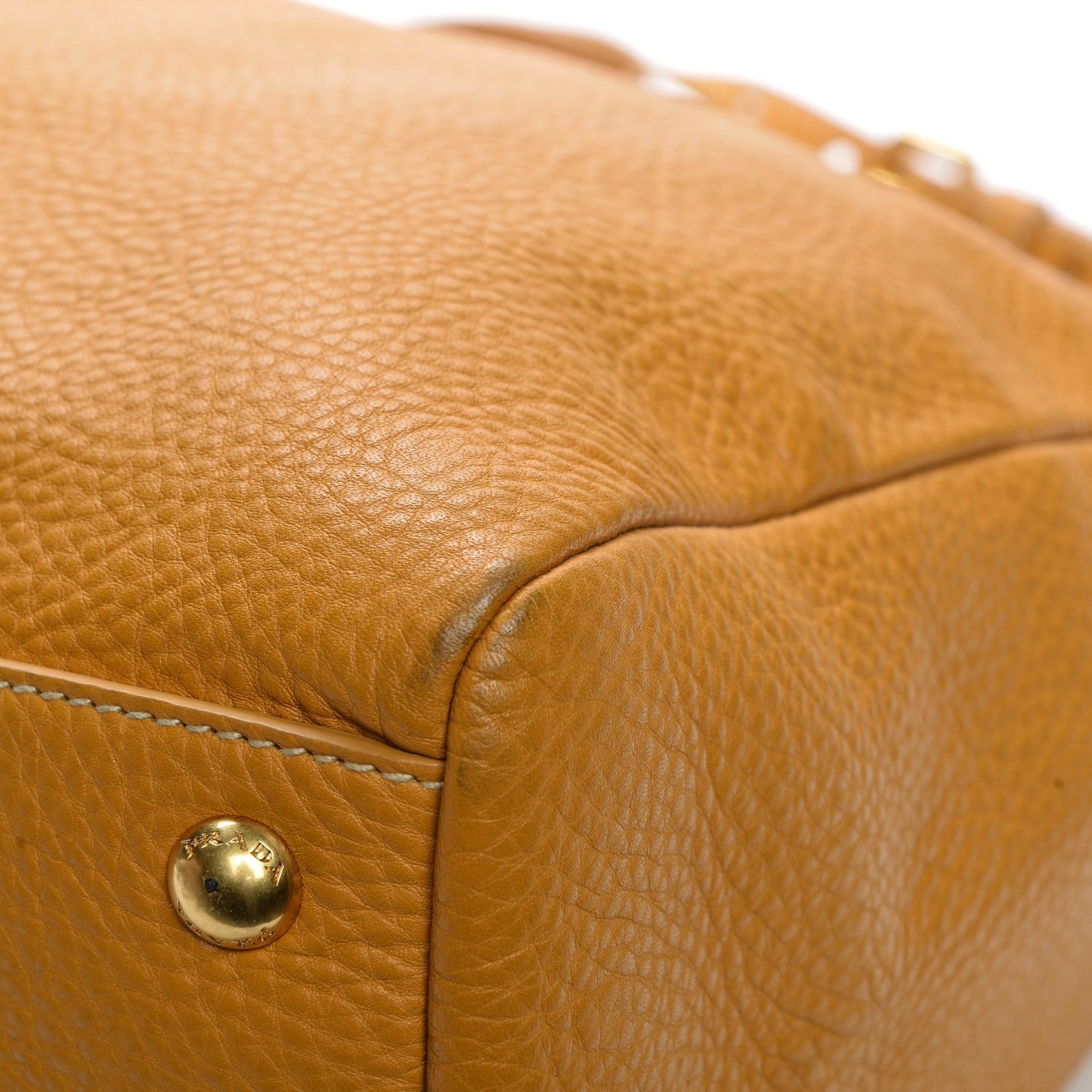 Vitello Daino Top Handle Zip Tote Ocra