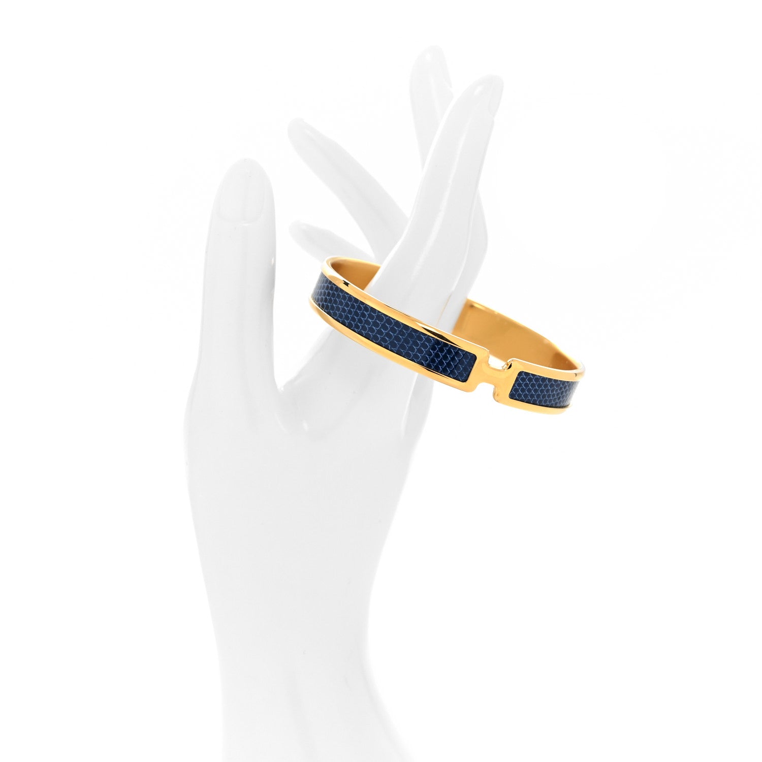 Hermes Lizard Olympe Bracelet T2 Bleu Saphir 2 of 4