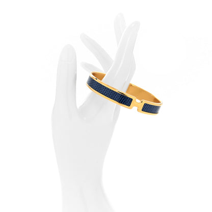 Hermes Lizard Olympe Bracelet T2 Bleu Saphir 2 of 4