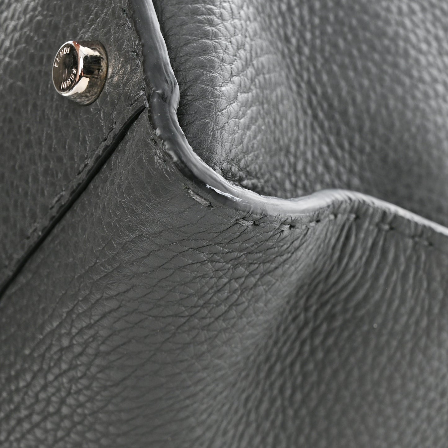 Cuoio Romano Selleria Bi-Color Large Peekaboo Iconic Satchel Asfalto Latte