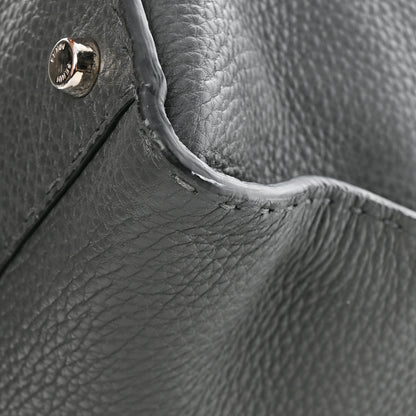 Fendi Cuoio Romano Selleria Bi-Color Large Peekaboo Iconic Satchel Asfalto Latte 11 of 12