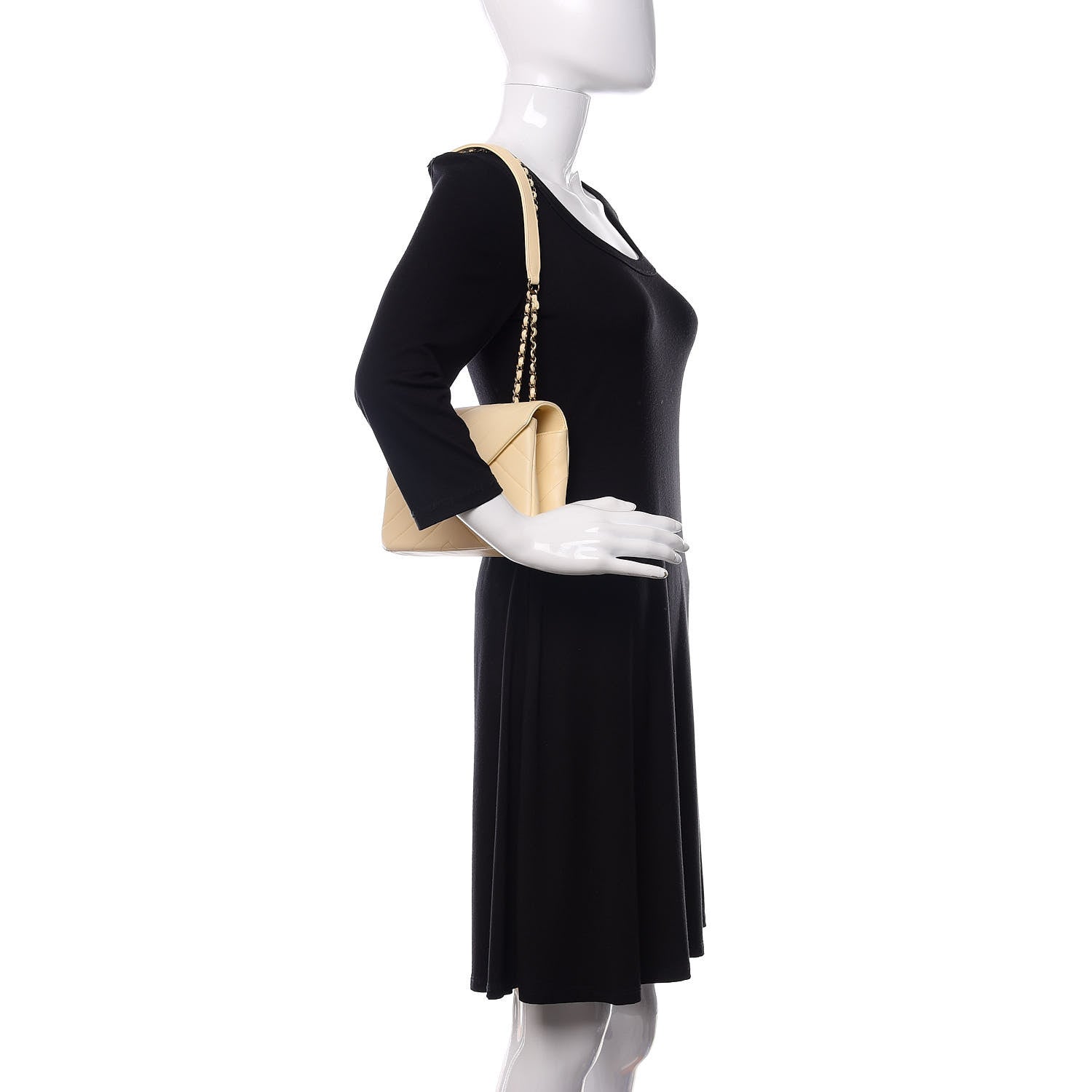 Chanel Lambskin Chevron Quilted Envelope Flap White 2 of 15