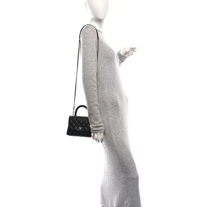 Chanel Caviar Quilted Extra Mini Coco Handle Flap Black 2 of 11
