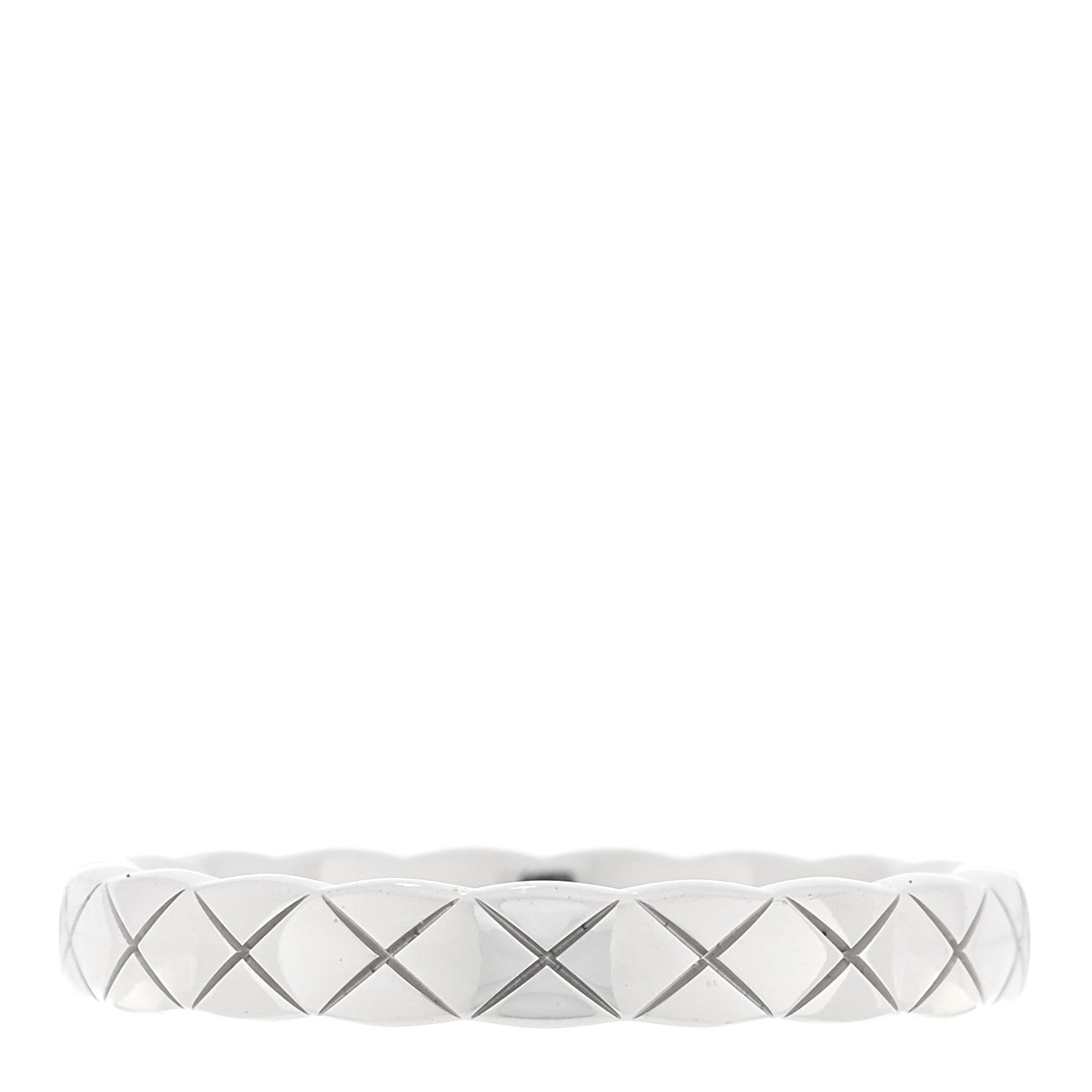 Chanel 18K White Gold Mini Coco Crush Ring 55 7.25 1 of 5